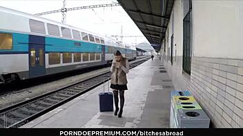 Russian chick blowing off her new shady boyfriend